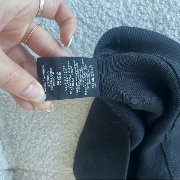 Theory Compact Rib Tiny Tee - Picture 8 of 9